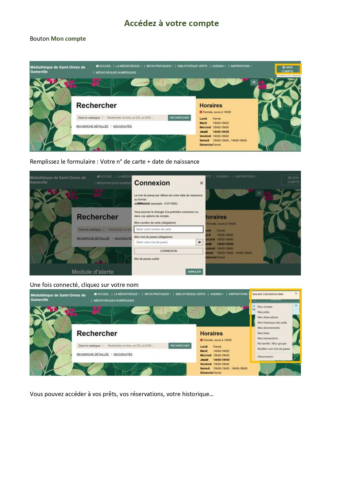 Accedez à votre compte page 0001